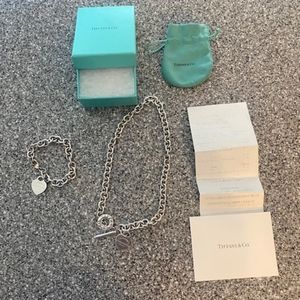 Tiffany & Co Heart Tag Toggle Necklace & Bracelet
